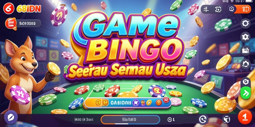 Tampilan gameplay seru aplikasi Bingo 68IDN.