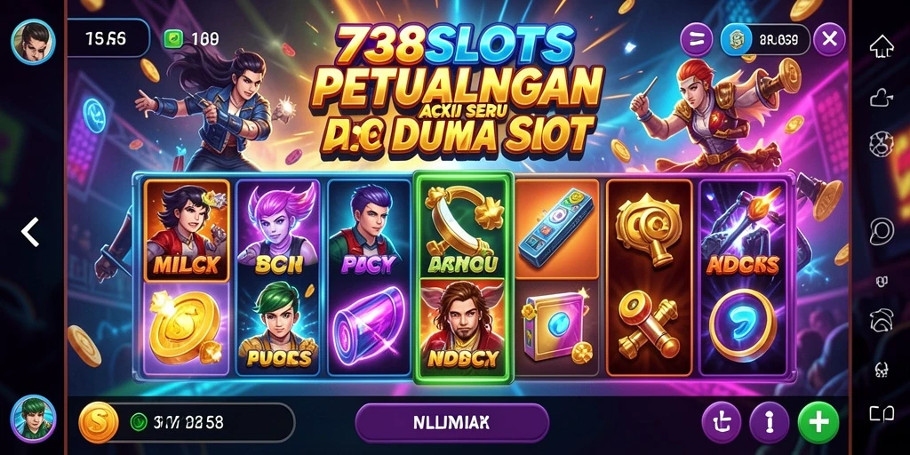 Tampilan menarik dari gameplay seru 738SLOTS.