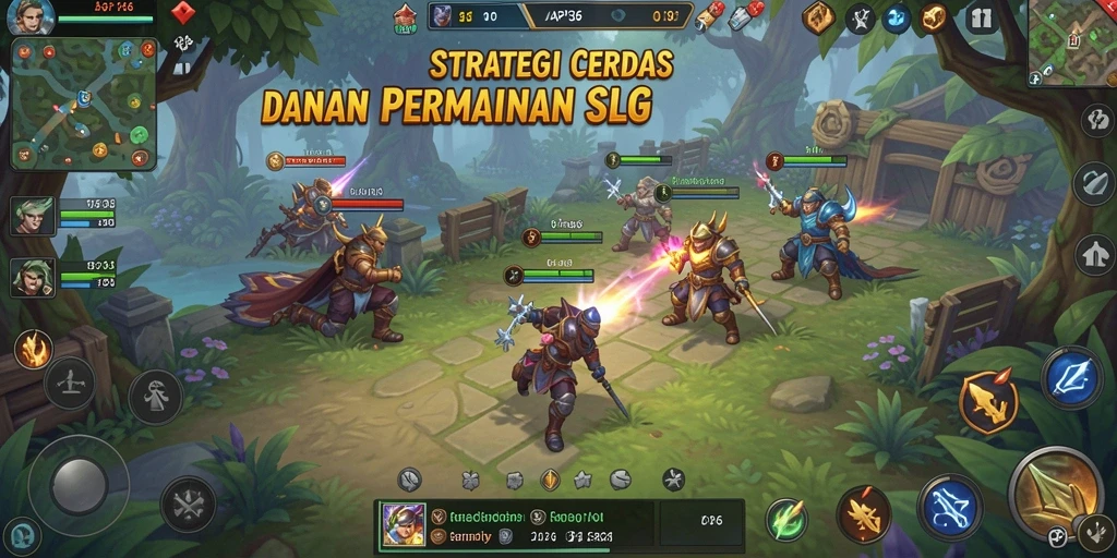 Screenshot gameplay API36 menunjukkan pertempuran strategis yang intens.