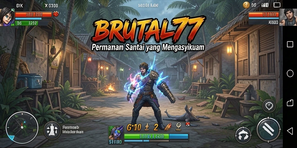Tampilan gameplay BRUTAL77 yang menyenangkan dan santai.