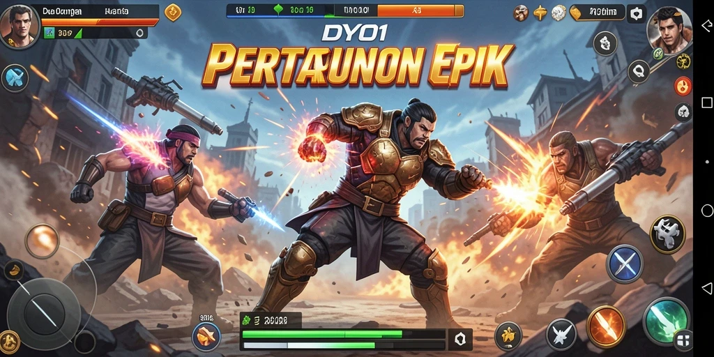 Screenshot DY01 menunjukkan aksi intens dalam gameplay yang mendebarkan.