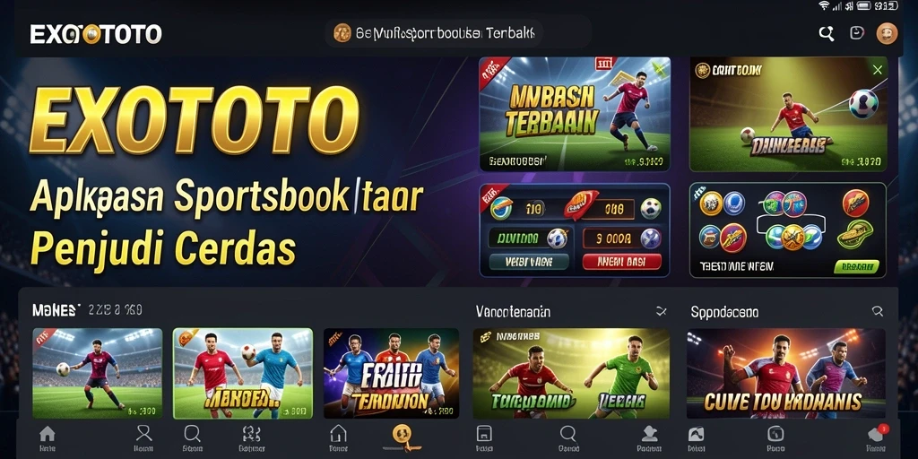 Screenshot utama EXOTOTO menampilkan antarmuka taruhan yang intuitif dan menarik.