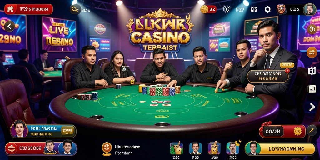 Screenshot F32 menampilkan suasana Live Casino yang mendebarkan dan interaktif.