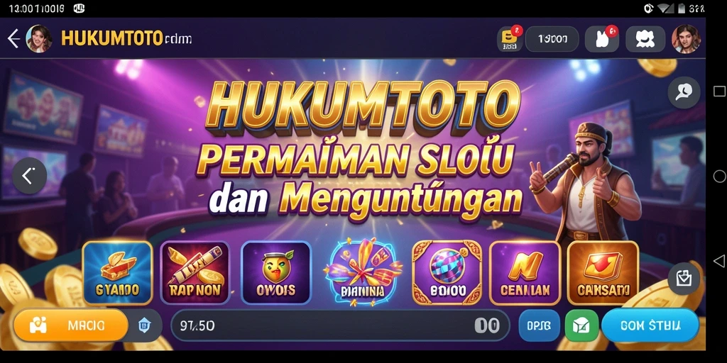Screenshot gameplay HUKUMTOTO menampilkan keseruan bermain Slot.