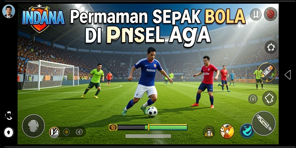 Tampilan gameplay <strong>INDAAA</strong> yang memukau dan realistis saat pertandingan.