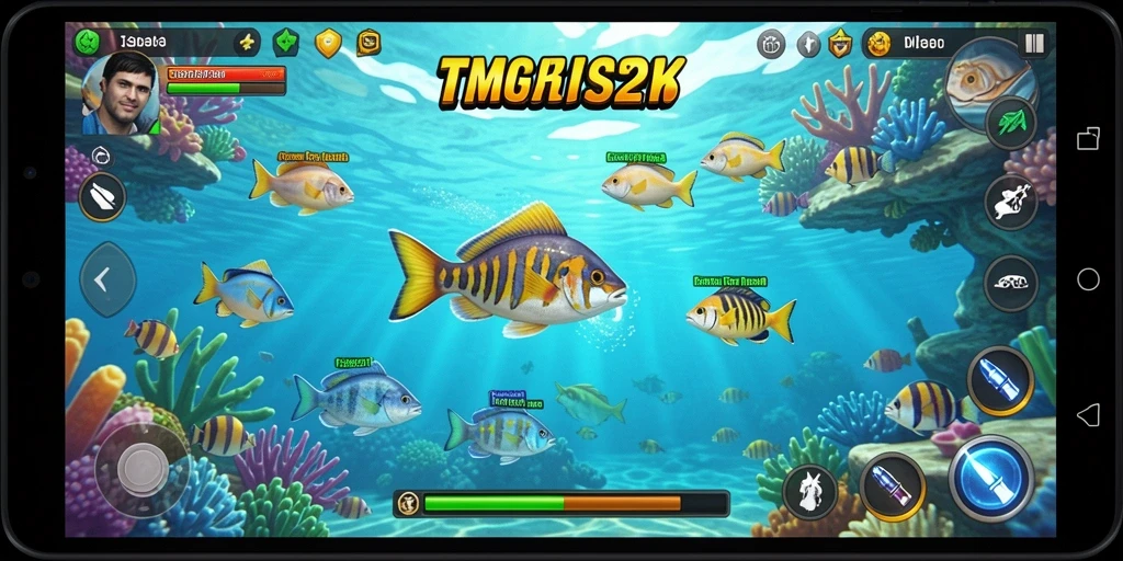 Tangkapan layar gameplay MG525 dengan aksi menembak ikan yang mendebarkan.