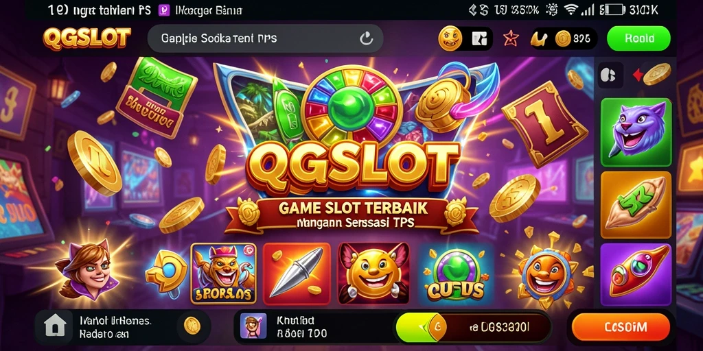 Tampilan gameplay QQSLOT yang mengasyikkan dan penuh warna.