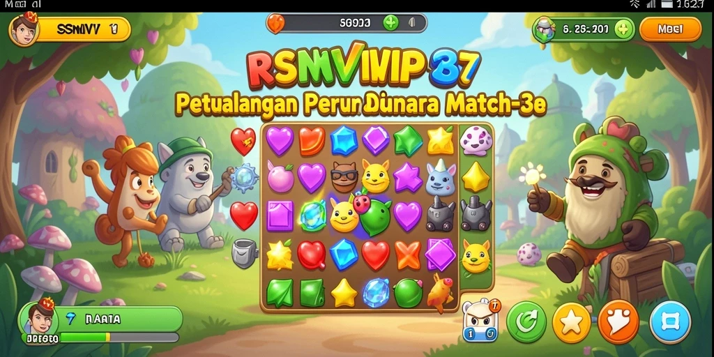 Gameplay seru dan penuh warna dari RSNVIP7 dalam genre Match-3.