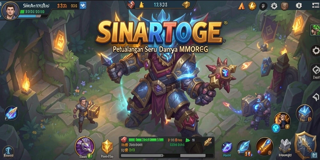 Tampilan gameplay mendebarkan di dunia SINARTOGEL MMORPG.