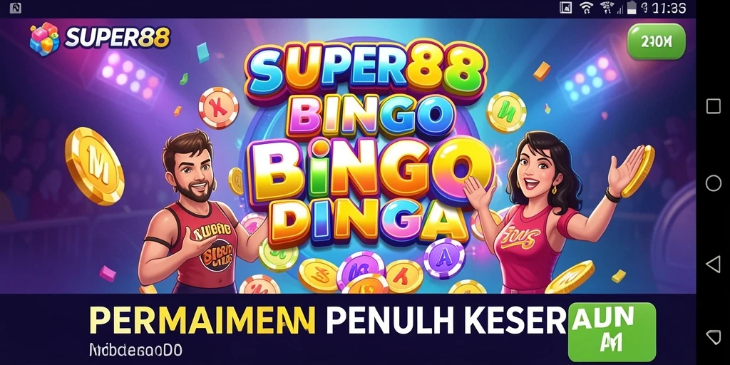 Gameplay seru dalam aplikasi Bingo SUPER88.