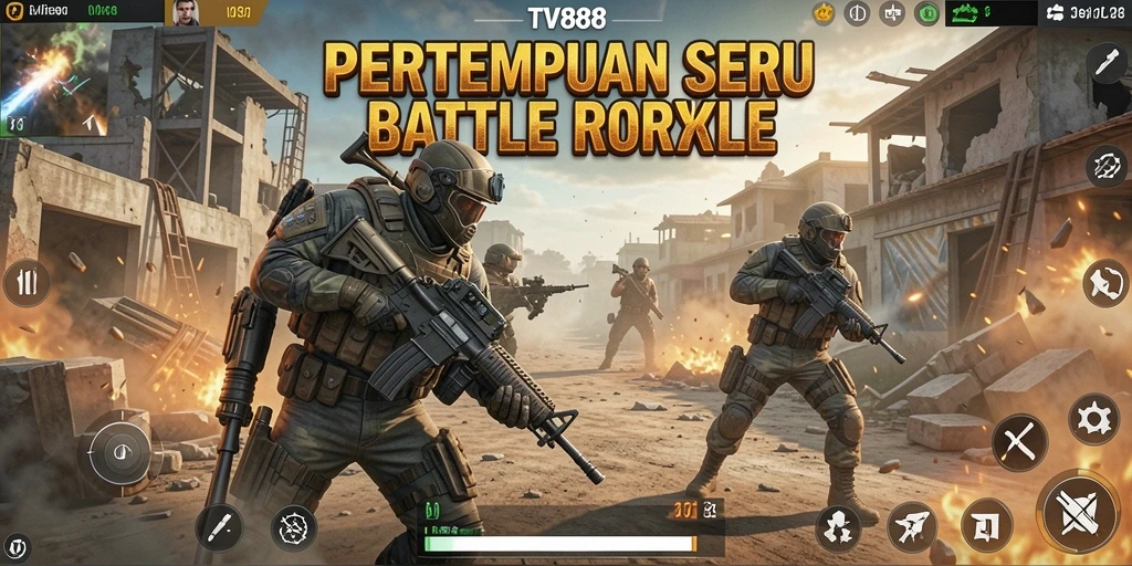 Gameplay seru dan mendebarkan dalam pertempuran Battle Royale.