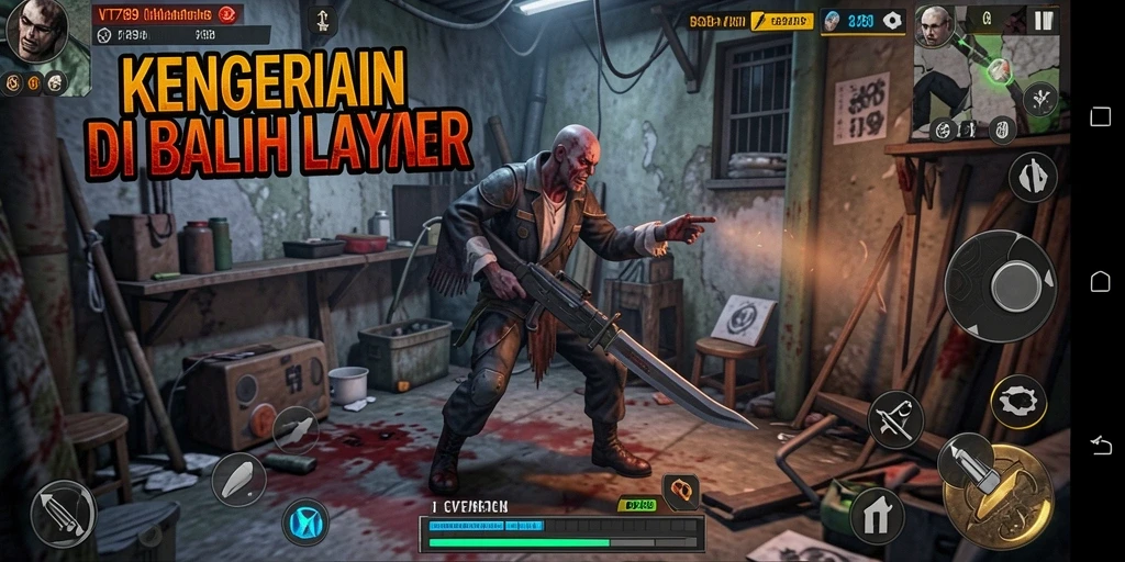Screenshot gameplay VT789 yang menakutkan dan penuh ketegangan.
