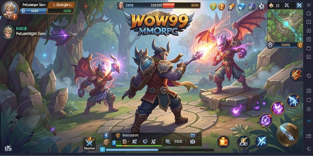 Gameplay seru di dunia luas WOW99 yang menantang.